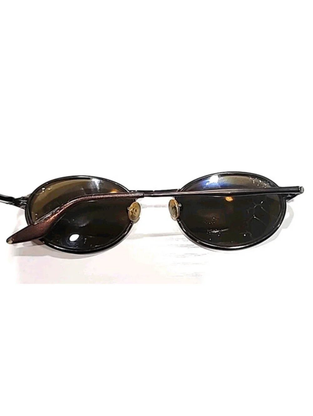 Ray Ban RB3002 W3128  No Lenses Brown Metal Oval Sunglasses Frame Only